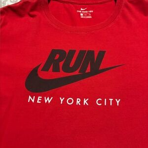 Nike Men's Red Run New York City T-Shirt Size XXL